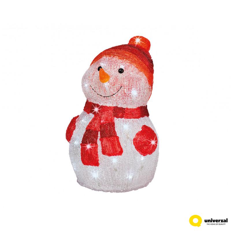 FIGURA NOVOGODIŠNJA SNEŠKO SA LED SVETLOM 25X25X35CM 491157 