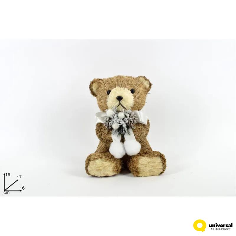 NOVOGODIŠNJA FIGURA UKRASNA MEDA SA ŠALOM 19CM RO010784 