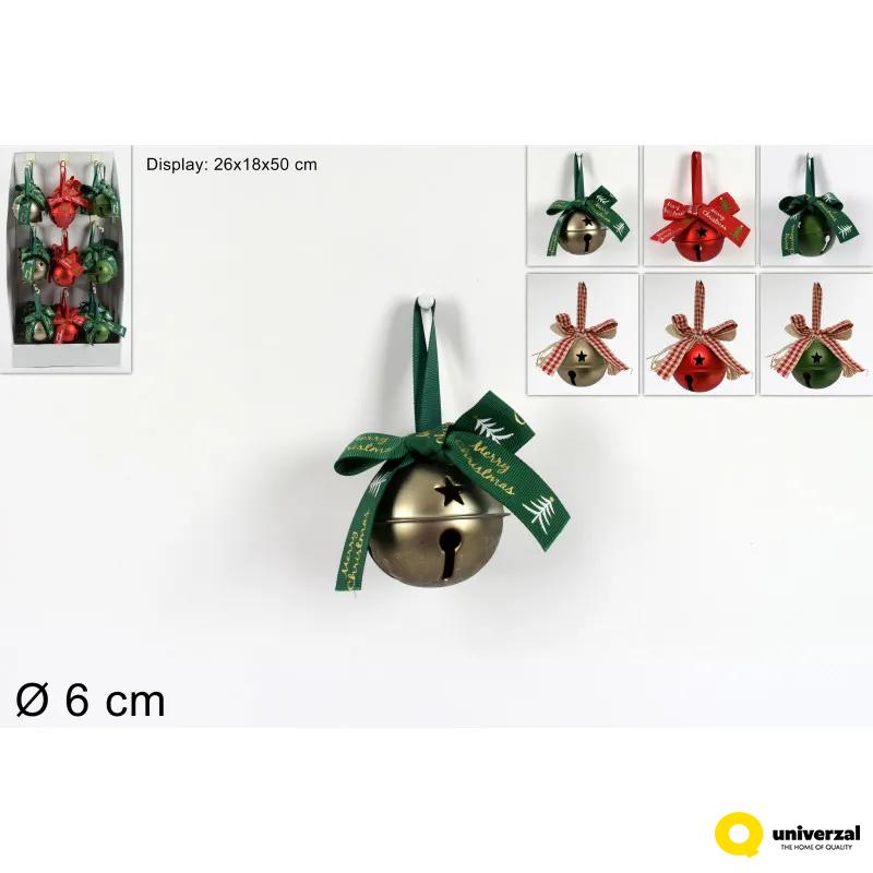 NOVOGODIŠNJI UKRAS ZVONČIĆ 6CM RO010732 