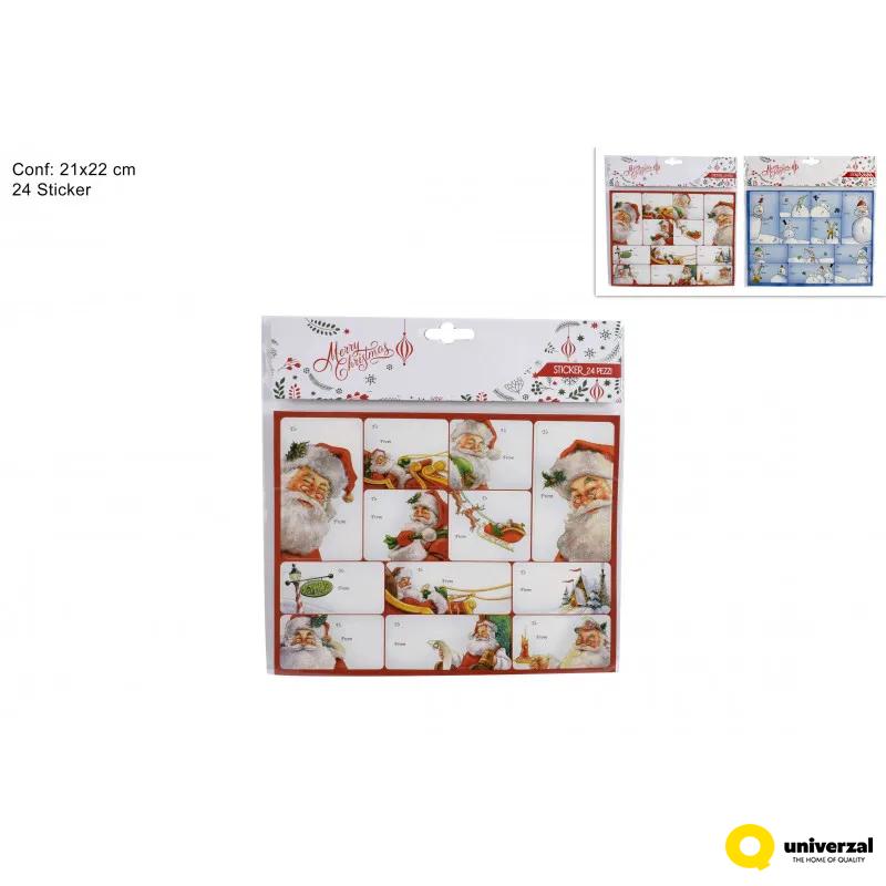 NOVOGODIŠNJE NALEPNICE ZA POKLON 24/1 MI005557 