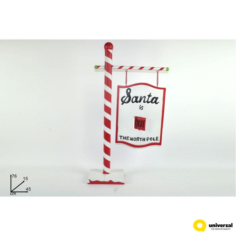 NOVOGODIŠNJA FIGURA TABLA METALNA SANTA 76CM CA012336 