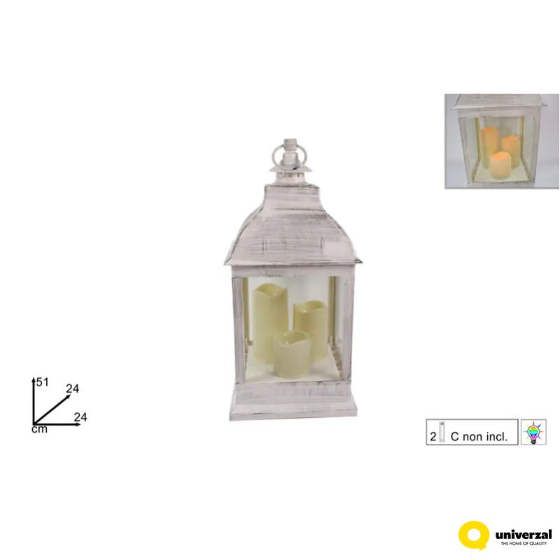 FENJER DEKORATIVNI BELI 51X24X24CM CM002464 