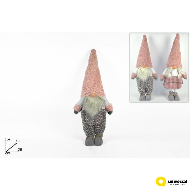 NOVOGODIŠNJA FIGURA PATULJAK ROZI 57CM MO002782A 