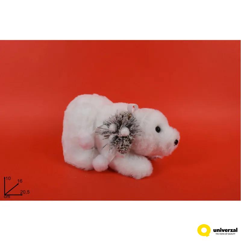 FIGURA UKRASNA BELI MEDVED 10CM RO010808 