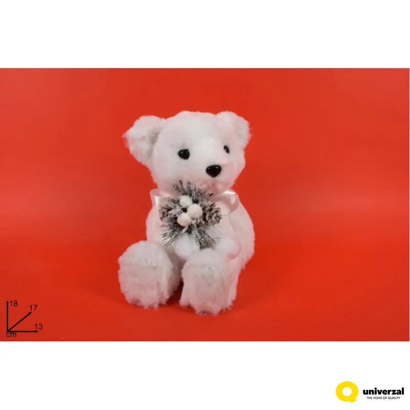 FIGURA UKRASNA BELI MEDVED 18CM RO010810 
