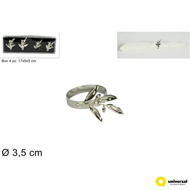DRŽAČ ZA SALVETE METALNI 4/1 SREBRNI MN002330 
