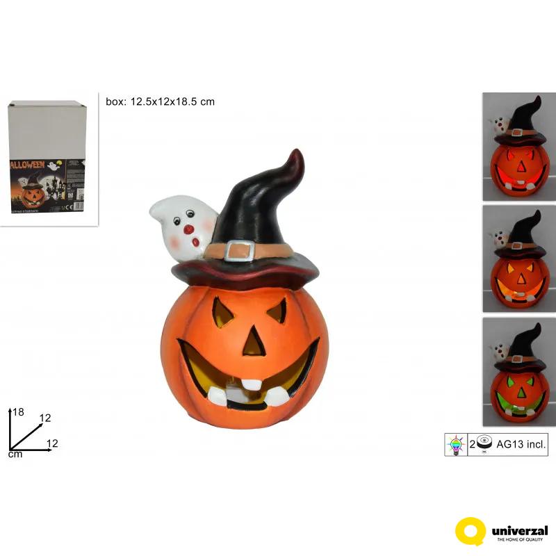BUNDEVA SA DUHOM DEKORATIVNA 18CM SA LAMPOM HALLOWEEN RO010985 
