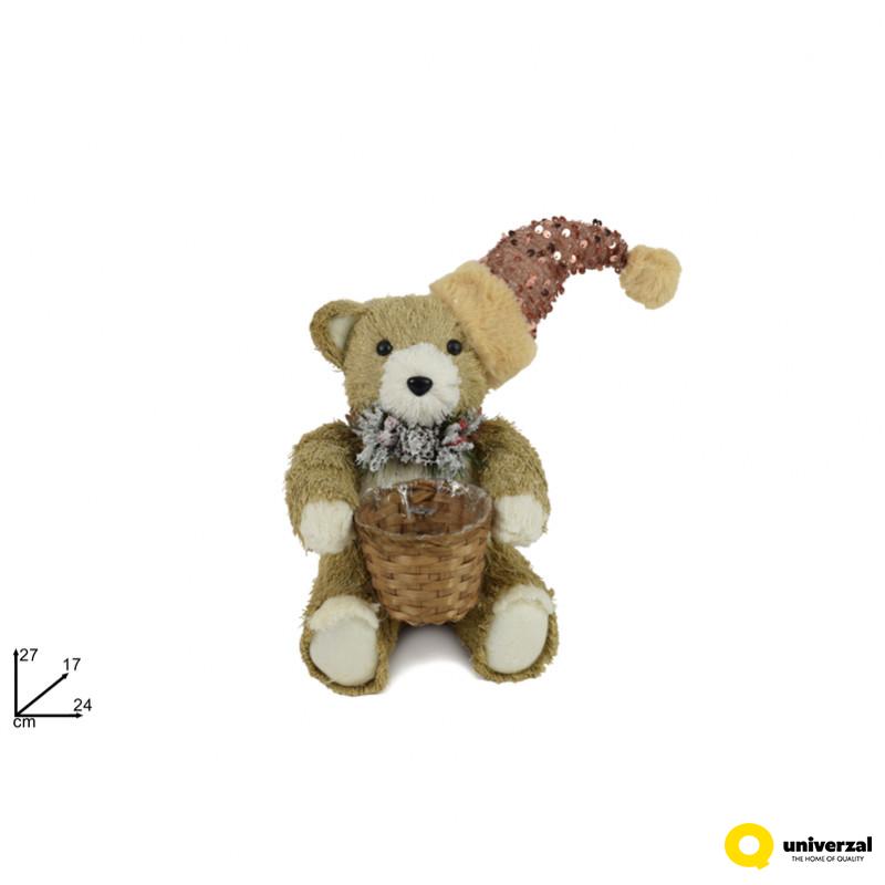 FIGURA UKRASNA MEDA SA KAPOM I KORPOM 27CM MI008122 
