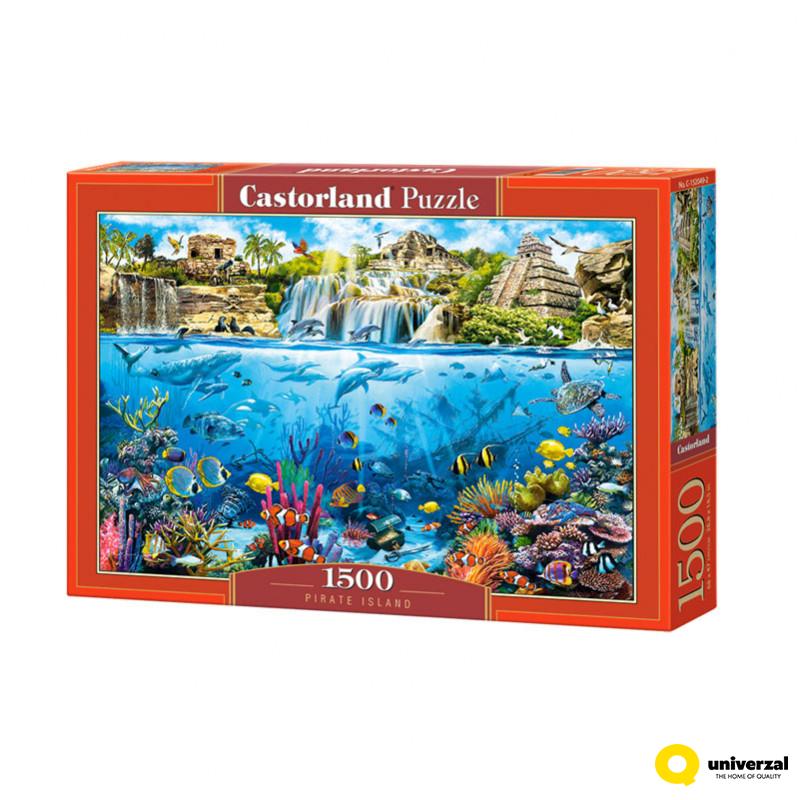 PUZZLE 1500 DELOVA C-152049-2 PIRATE ISLAND CASTORLAND 