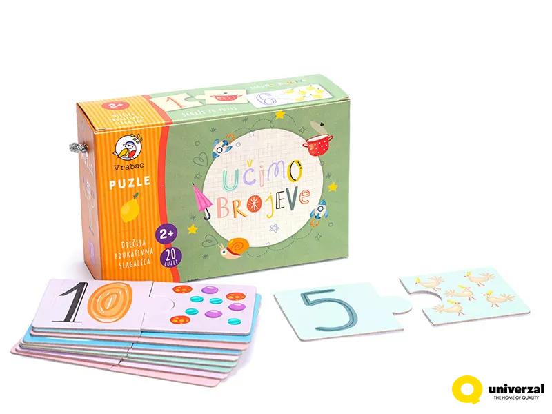 PUZZLE UČIMO BROJEVE ZA DECU TODDLER VRABAC 