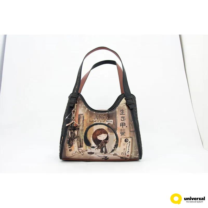 TORBA NA RAME ANEKKE 37712-203 SHOEN BLACK 