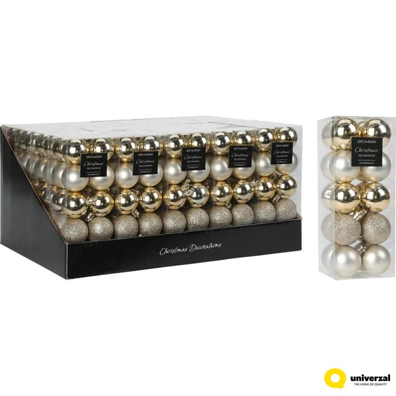 KUGLA NOVOGODIŠNJA 4CM 20/1 SET STAR LIGHT CAN223500 