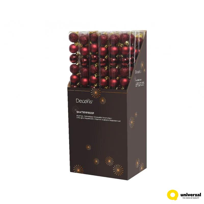 KUGLA NOVOGODIŠNJA 3CM 14/1 OXBLOOD 020459 