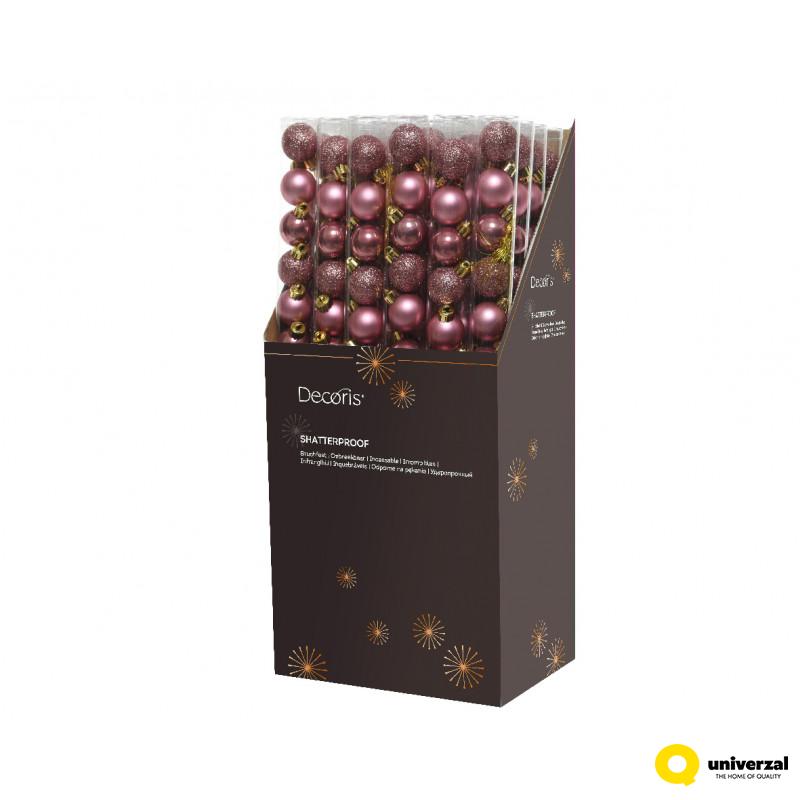 KUGLA NOVOGODIŠNJA 3CM 14/1 PINK VELVET 020475 