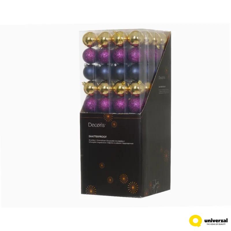 KUGLA NOVOGODIŠNJA 6CM 10/1 MIX 020849 