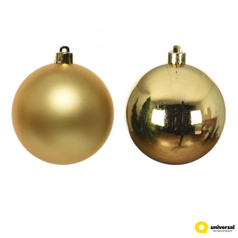 KUGLA NOVOGODIŠNJA 8CM 6/1 ZLATNA 022050 