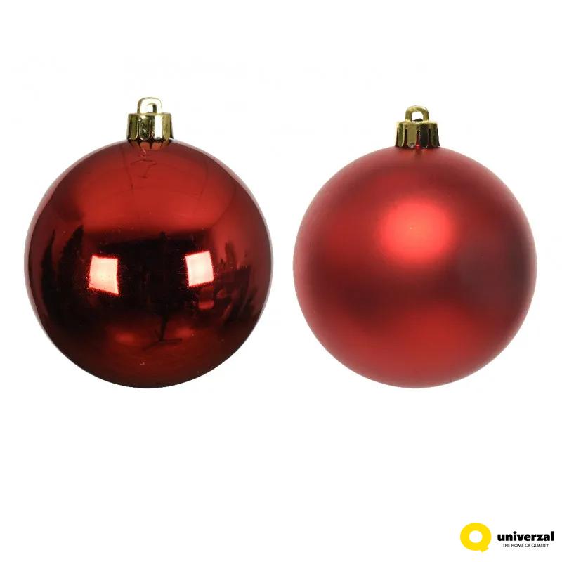 KUGLA NOVOGODIŠNJA 8CM 6/1 CRVENE 022052 