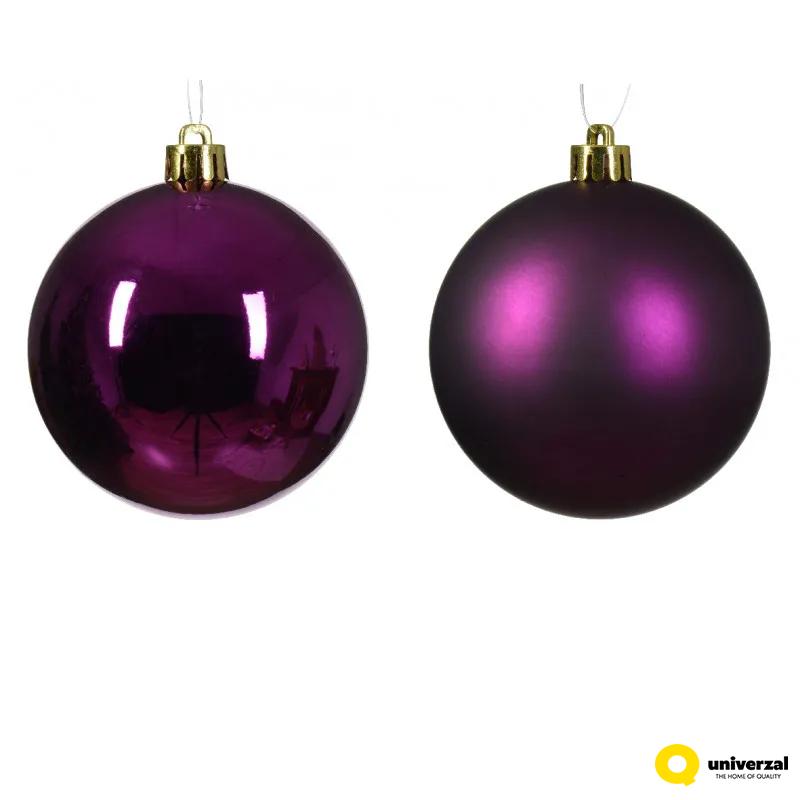KUGLA NOVOGODIŠNJA 8CM 6/1 VIOLET 022135 