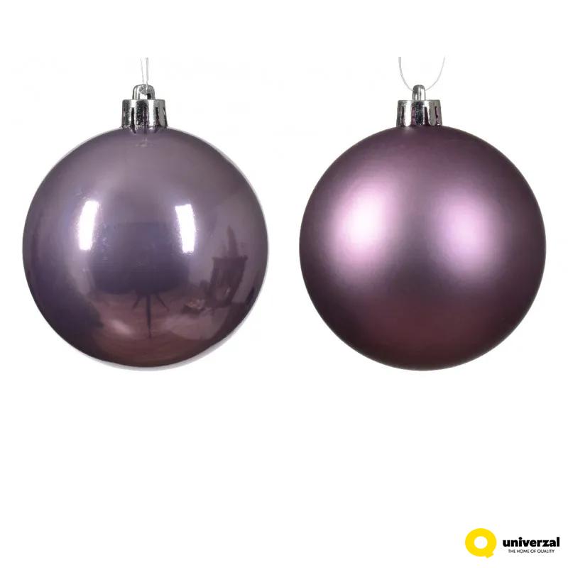 KUGLA NOVOGODIŠNJA 8CM 6/1 LILA 022136 