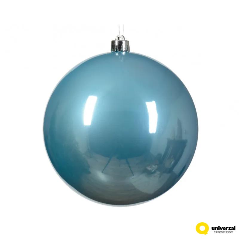 KUGLA NOVOGODIŠNJA 14CM PLAVA SVETLO 022357 