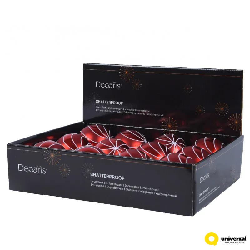 KUGLA NOVOGODIŠNJA 8CM CRVENA 029444 