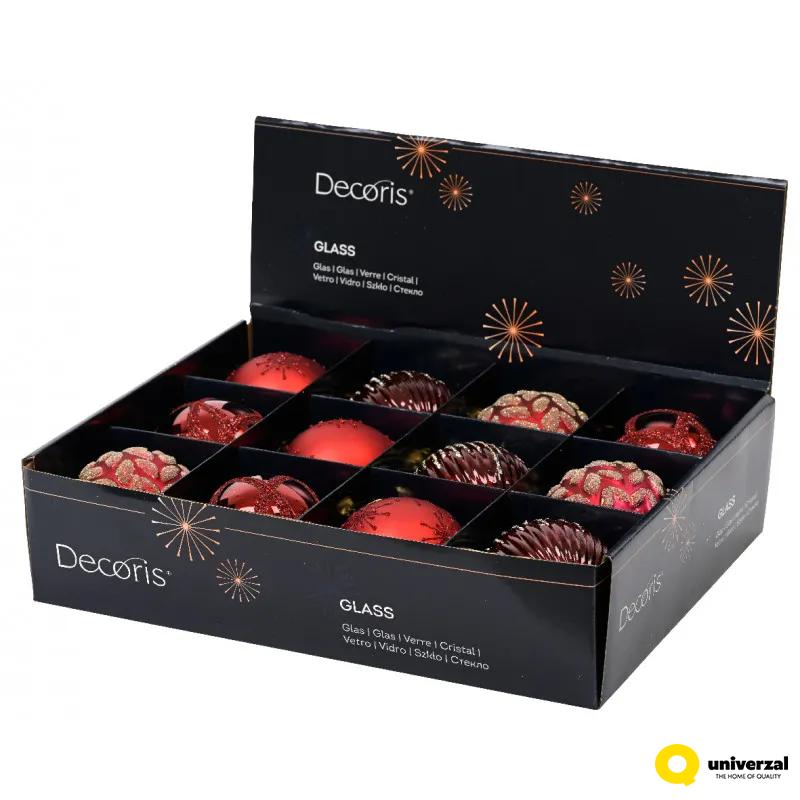 KUGLA NOVOGODIŠNJA 8CM CRVENA 062621 