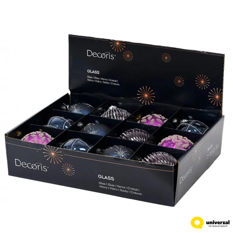 KUGLA NOVOGODIŠNJA 8CM PURPLE 062639 