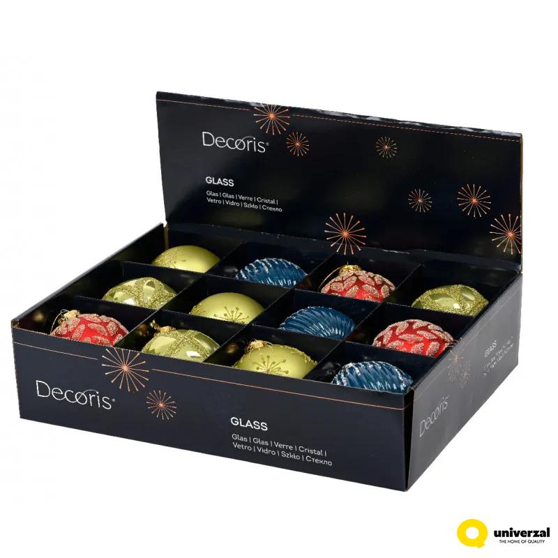 KUGLA NOVOGODIŠNJA 8CM MIX 062640 