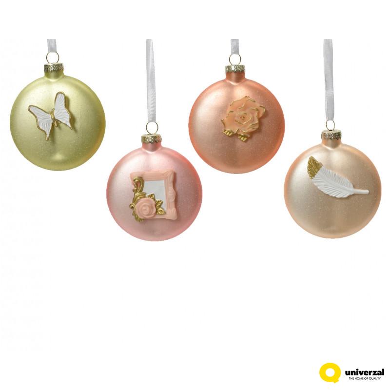 KUGLA NOVOGODIŠNJA 9CM MIX ORNAMENT 070189 