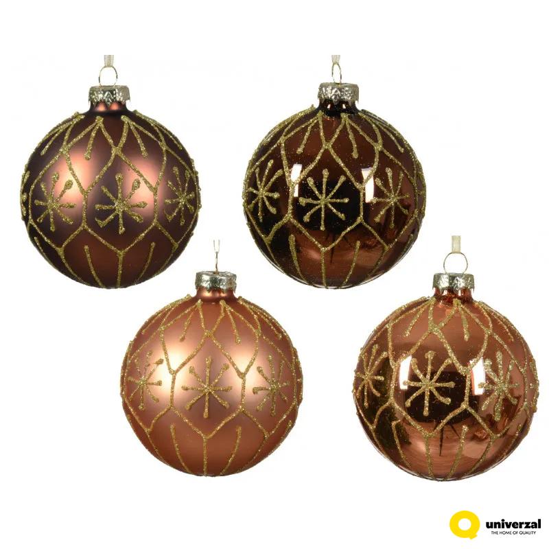 KUGLA NOVOGODIŠNJA 8CM MIX 070291 