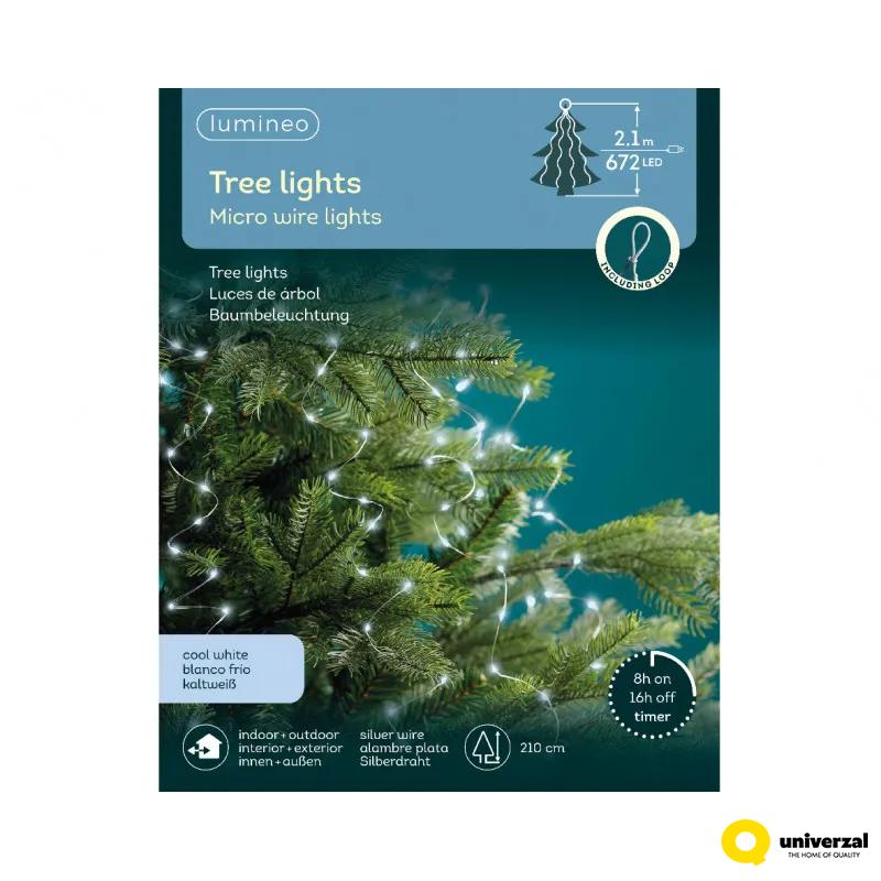 LAMPICE NOVOGODIŠNJE 210CM SILVER OUTDOOR 496155 