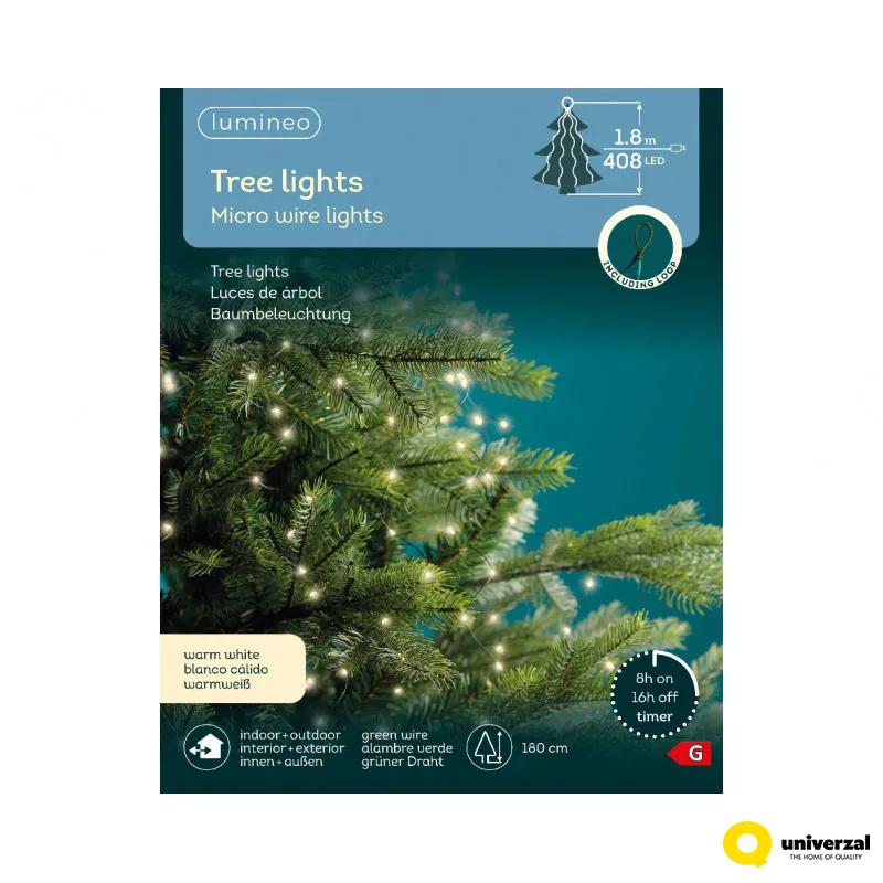 LAMPICE NOVOGODIŠNJE 180CM SILVER OUTDOOR 496158 