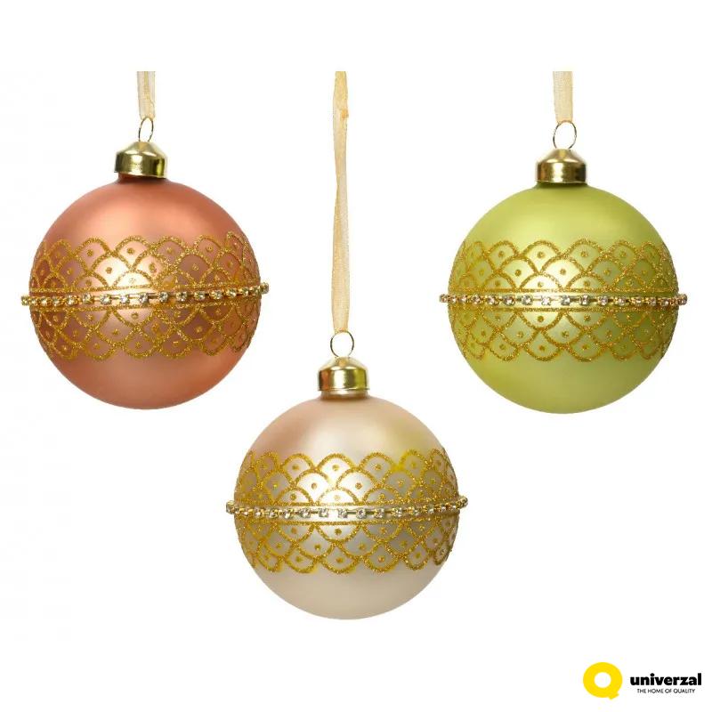 KUGLA NOVOGODIŠNJA 8CM MIX 070123 