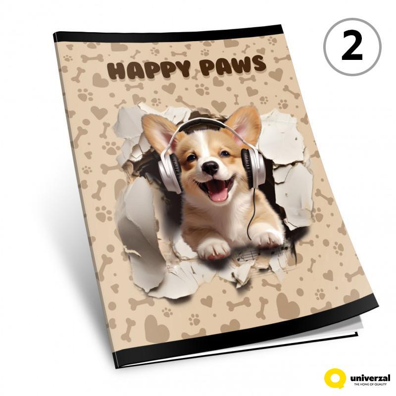 SVESKA A4 DIKTO 52L HAPPY PAWS 80g OCTOPUS UNL-2152 