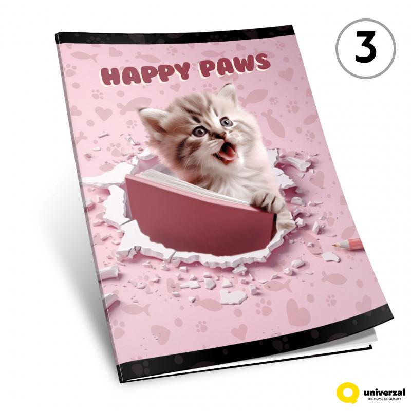 SVESKA A4 DIKTO 52L HAPPY PAWS 80g OCTOPUS UNL-2152 