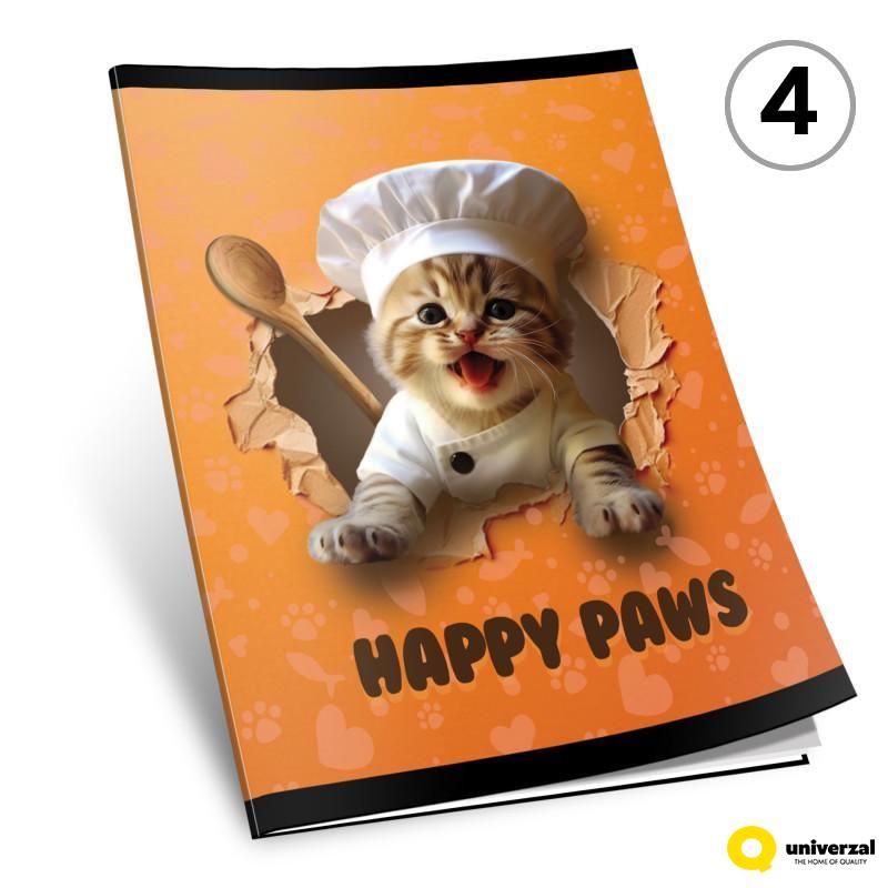 SVESKA A4 DIKTO 52L HAPPY PAWS 80g OCTOPUS UNL-2152 