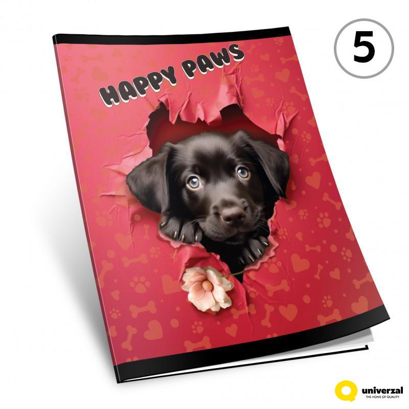 SVESKA A4 DIKTO 52L HAPPY PAWS 80g OCTOPUS UNL-2152 
