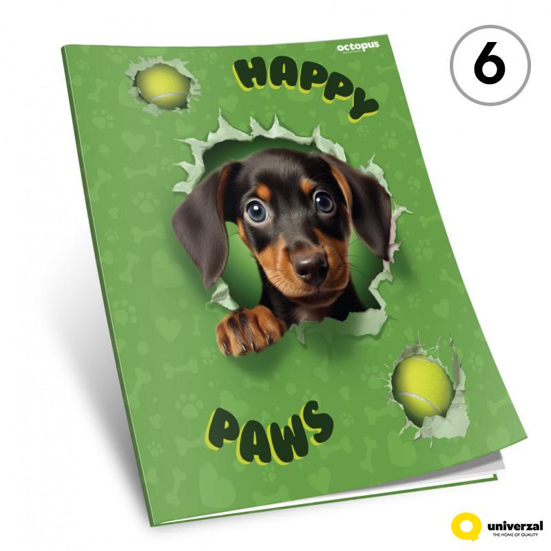 SVESKA A4 DIKTO 52L HAPPY PAWS 80g OCTOPUS UNL-2152 