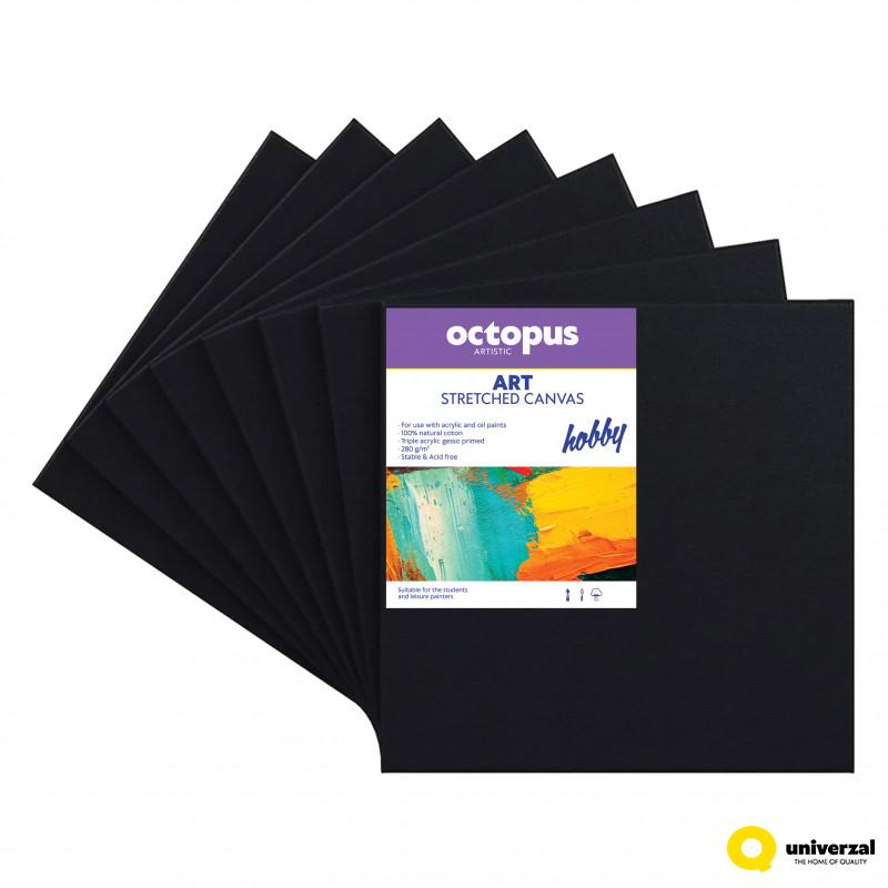 PLATNO SLIKARSKO OCTOPUS CRNO 18x24cm HOBBY 280g UNL-2243 