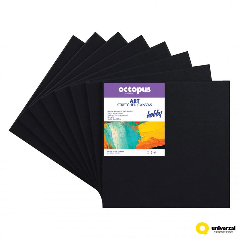 PLATNO SLIKARSKO OCTOPUS CRNO 24x30cm HOBBY 280g UNL-2244 