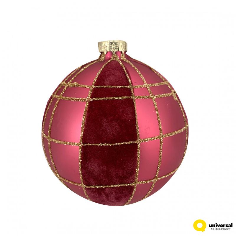 KUGLA NOVOGODIŠNJA STAKLENA 8CM UNL-10002 