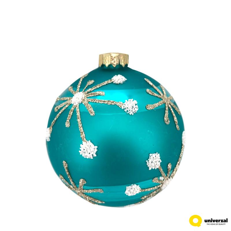 KUGLA NOVOGODIŠNJA STAKLENA 8CM UNL-10004 