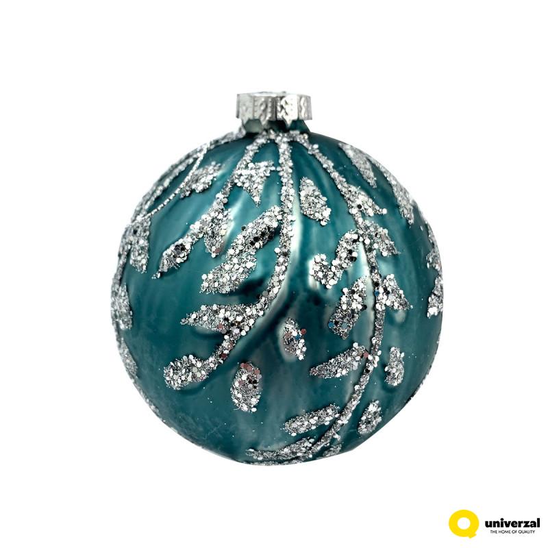 KUGLA NOVOGODIŠNJA STAKLENA 8CM UNL-10005 