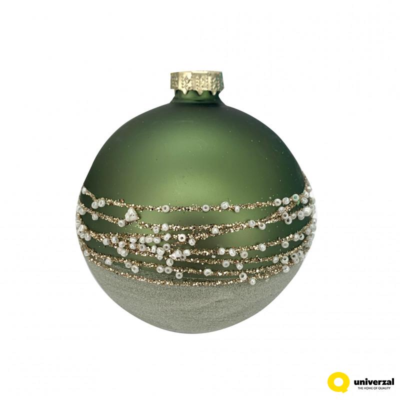 KUGLA NOVOGODIŠNJA STAKLENA 8CM UNL-10008 