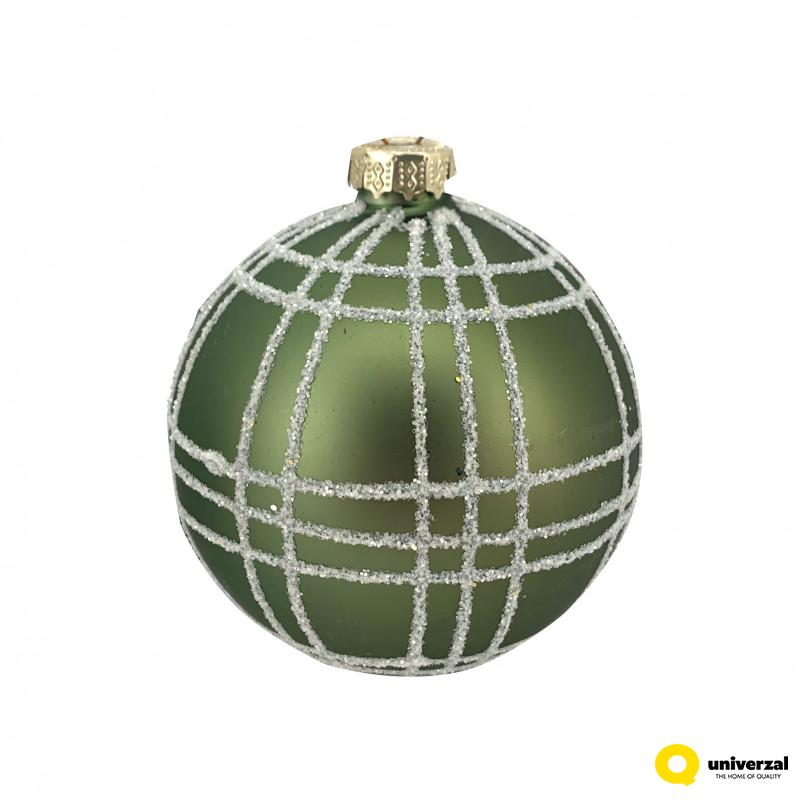 KUGLA NOVOGODIŠNJA STAKLENA 8CM UNL-10009 