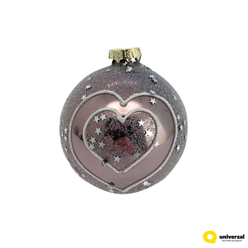 KUGLA NOVOGODIŠNJA STAKLENA 8CM UNL-10011 