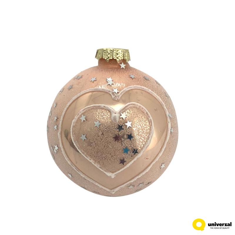 KUGLA NOVOGODIŠNJA STAKLENA 8CM UNL-10011 