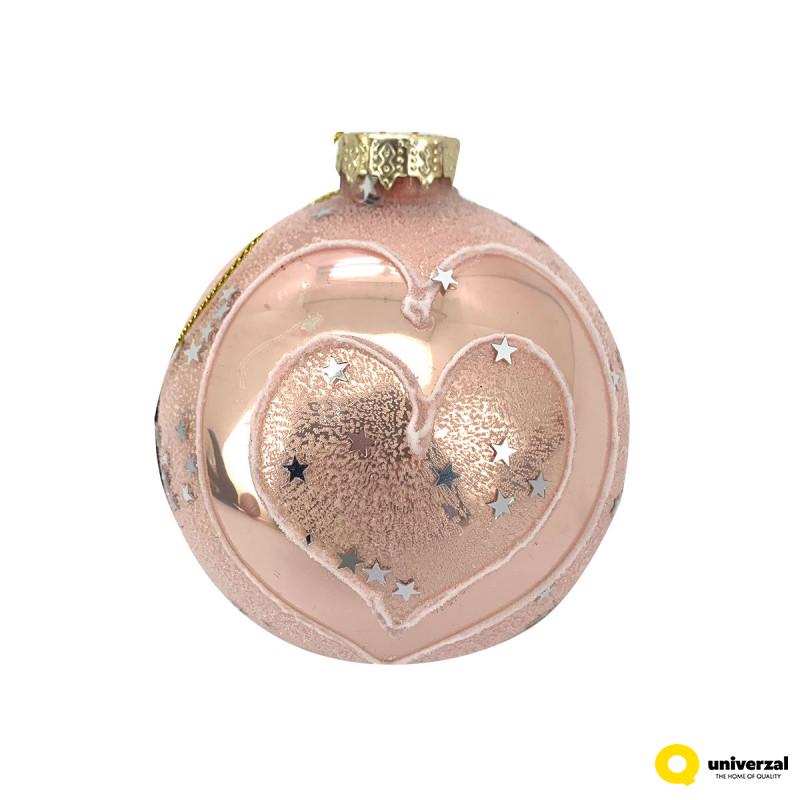 KUGLA NOVOGODIŠNJA STAKLENA 8CM UNL-10012 