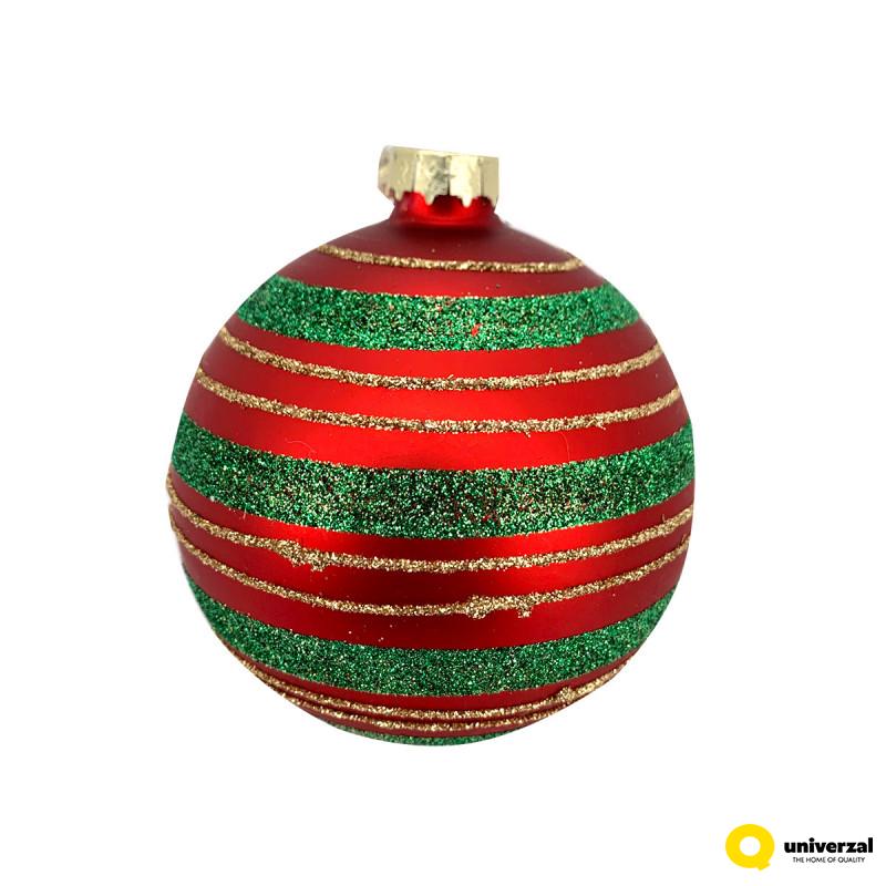 KUGLA NOVOGODIŠNJA STAKLENA 8CM UNL-10014 
