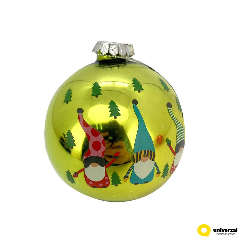 KUGLA NOVOGODIŠNJA STAKLENA 8CM UNL-10015 
